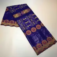 Einzigartige Muster Gelb Baumwolle Afrikanischen Stoff Bazin Riche Textil 5 Yards Guinea Brokat Jacquard Stoff