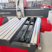 Máquina de Tallado CNC de 4 Ejes, Máquina de Grabado de Pilares Rotatorios 3D para Piedra y Mármol con Dispositivo Rotatorio para Metal y Madera