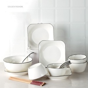Nouvelles services <span class=keywords><strong>de</strong></span> <span class=keywords><strong>vaisselle</strong></span> en porcelaine osseuse <span class=keywords><strong>de</strong></span> Jingdezhen <span class=keywords><strong>de</strong></span> style chinois, en céramique blanche, <span class=keywords><strong>pour</strong></span> 4 à 8 <span class=keywords><strong>personnes</strong></span>, Joyeux et Porte-Bonheur - Product Image 2