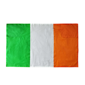 Poliéster ligero 5x3fts Irlanda cuerpo capa <span class=keywords><strong>bandera</strong></span> volando <span class=keywords><strong>verde</strong></span> blanco naranja impreso con mangas de brazo - Product Image 2