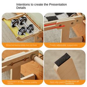 Hamaca de madera maciza para gatos, cama colgante para mascotas con estante para ventana, balcón <span class=keywords><strong>o</strong></span> alféizar de ventana, tumbona para gatos - Product Image 3