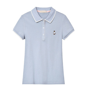 2020 nouveau ours <span class=keywords><strong>polo</strong></span> femmes été coton T-shirt à manches courtes brodé revers sport ample mince T-shirt - Product Image 5