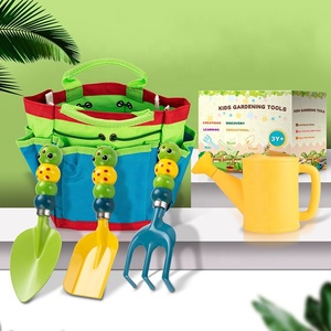 理想可爱纸箱儿童园林工具礼品套装带储物袋喷壶铲子耙 - Product Image 5