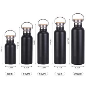 Bouteille isotherme en acier inoxydable 304 à double paroi avec logo <span class=keywords><strong>personnalisé</strong></span> et plusieurs couvercles, à large ouverture, avec poignée, pour cadeaux et voyages - Product Image 4