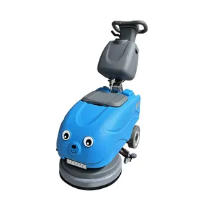 small cleaning hand operated mechanical floor cleaning machine