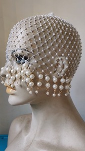 Serre-tête de <span class=keywords><strong>mariage</strong></span> style Charleston avec perles et pompons - Product Image 5