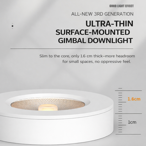 Faretto LED Ultrasottile a <span class=keywords><strong>Montaggio</strong></span> Superficiale, Luce da Soffitto Antiriflesso per Corridoi Interni, Ingressi, Balconi e Spogliatoi - Product Image 2