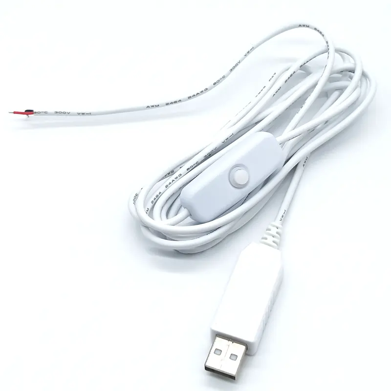 สายต่อขยาย USB พร้อมสวิตช์เปิด/ปิดปรับได้สำหรับไฟ LED แบบ USB