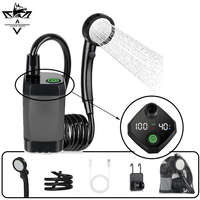 Douche de camping électrique portable avec affichage de la température Système de douche extérieure chauffante rechargeable Best-seller