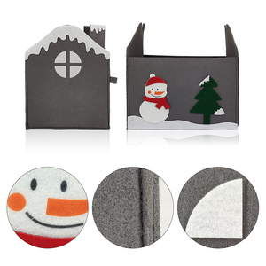 Bolsas de Tela para Jardín Ecológicas y Duraderas con Logotipo Navideño Personalizado, Cesta de Fieltro para Patatas, para Regalos y Empaque - Product Image 6