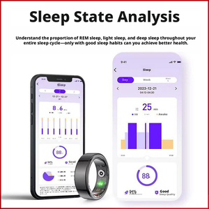 Drop Shipping 6.8mm Ultra <b>Thin</b> Titanium Case Resin Smart <b>Ring</b> Sleep Heart Rate Blood Oxygen Monitor 3-5 Days Battery Life Compac - Product Image 4
