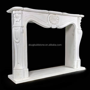 Dougbuild Cheminée en pierre à sculpter de conception française classique personnalisée Cheminée Louis VX en marbre blanc - Product Image 2