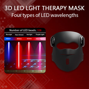 EYCO Máscara de Terapia de Luz LED con Diseño 3D, Máscara de Belleza Facial con Luz Roja PARA EL Acné, Terapia de Luz LED Inalámbrica - Product Image 3