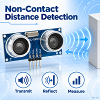Module de capteur de distance ultrasonique HC-SR04 HCSR04 SR04 3.3V 5V pour évitement d'obstacles de robots et projets STEM – Vente en gros