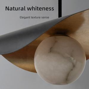 <span class=keywords><strong>Led</strong></span> droplight phòng ngủ Alabaster giường ánh sáng đá cẩm thạch sang trọng cao cấp bàn ăn Bar đèn chùm - Product Image 5