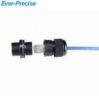 Gaine de câble RJ45 à passage direct - Connecteur RJ-45 / Ethernet étanche - Connecteur électrique RJ-45 étanche pour extérieur