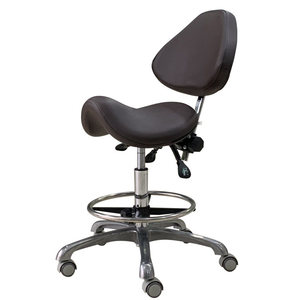Sgabello da Laboratorio Ergonomico Antistatico di Alta Qualità <span class=keywords><strong>in</strong></span> Schiuma PU Nera, Regolabile, con Base Girevole, Design Portatile per Uso Commerciale - Product Image 1