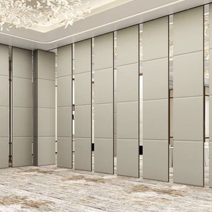 Cách âm di động phân vùng tường cho khách sạn Cửa Di chuyển gấp Màn hình nhôm treo đường sắt hội nghị bệnh viện phòng họp - Product Image 2