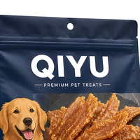 Sacs d'emballage personnalisés pour aliments pour chiens et chats, pochettes à fond plat, emballage pour friandises et collations pour animaux de compagnie avec fermeture éclair