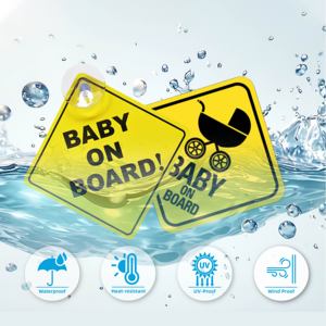 Letreros Personalizados para Automóviles con la Leyenda 'Bebé <span class=keywords><strong>a</strong></span> <span class=keywords><strong>Bordo</strong></span>', Letrero para Ventana de Automóvil con <span class=keywords><strong>Ventosa</strong></span> - Product Image 3