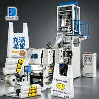 Machine de soufflage de film HDPE équipée d'une impression flexo en ligne pour la fabrication de sacs de courses pour supermarchés