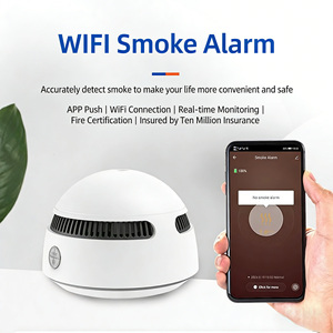 Zigbee <strong>Smoke</strong> <strong>Alarm</strong> with Mute Button, Fire <strong>Alarm</strong> <strong>Smoke</strong> Detector with Long-lasting <strong>Battery</strong>, Tuya App Push <strong>Alarm</strong> Timely - Product Image 3