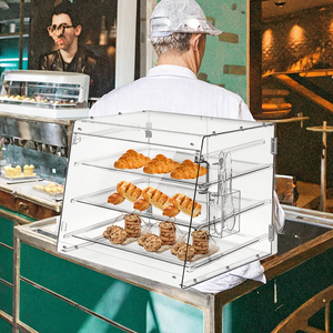 Comptoir commercial 3 plateaux acrylique boulangerie présentoir pâtisserie comptoir étui - Product Image 3