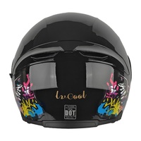 Casque modulaire ABS innovant pour adultes, double visière, déverrouillage rapide, casque ouvert LV115 homologué DOT, toutes motos