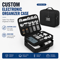 Étui Organisateur Électronique Personnalisé d'Usine 2016 Grande Capacité Sac de Rangement de Câbles de Voyage pour Téléphones Tablettes Chargeurs OEM ODM