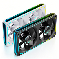 Ventilador AntarcChill de 240 mm con Aspas Invertidas y Carcasa de Espejo Infinito, Fácil Instalación, Flujo de Aire Inverso, Ventilador de Refrigeración para PC, Compatible con OEM y ODM