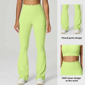 ชุดเสื้อผ้า2ชิ้นสำหรับเล่นฟิตเนสชุดเล่นโยคะเสื้อแขนยาวลายคลื่นระบายอากาศออกแบบได้เอง - Product Image 3