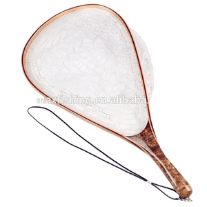 Red de Pesca con Mosca Portátil de Alta Calidad Maxfishing LN1001, Fabricada con Madera de Burl y Bolsa de Goma Suave - Product Image 3