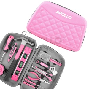 Apollo 21-Piece Pink Chrome Vanadium Steel <b>Tool</b> <b>Set</b> 3-Year Warranty for Home Repair DIY Includes Adjustable Wrench Soft Case - Product Image 5