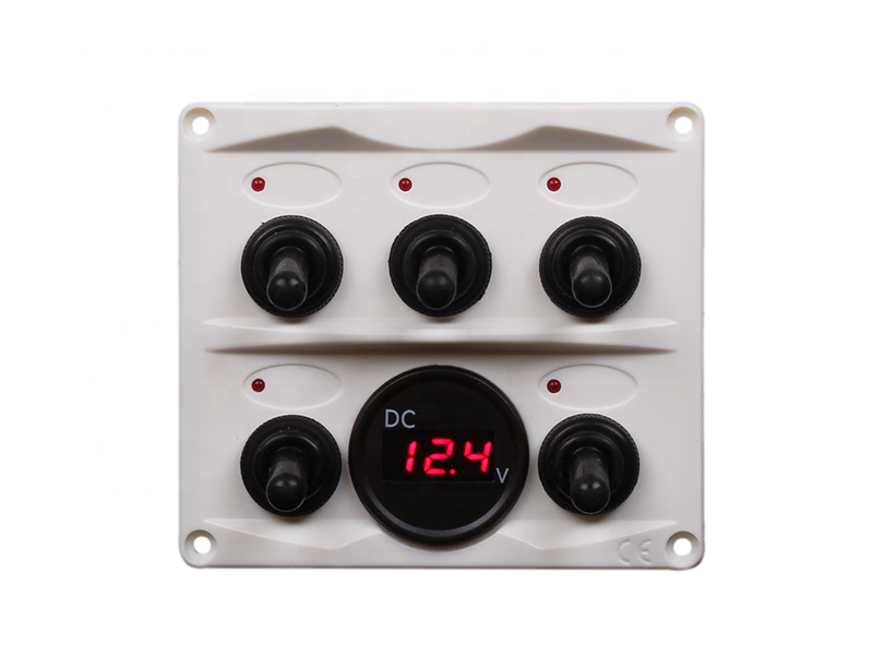 Voltmètre USB Pour Voiture 12V/24V Avec 4 Ports - Alliage Aluminium - Affichage LED - Neuf
