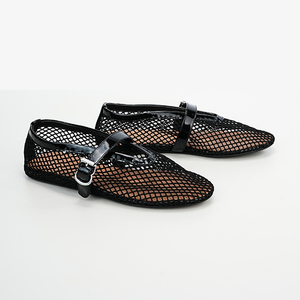 <span class=keywords><strong>Scarpe</strong></span> da Ballo Ballerine con Rete Traforata OEM ODM, Nuovo Design con Suola in Gomma e Fibbia a Strato Singolo per <span class=keywords><strong>Donne</strong></span> - Product Image 4