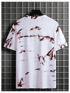 Camiseta Tie-Dye con gráfico de gran tamaño para hombre, camisetas informales de manga corta con cuello redondo de verano para hombre, camiseta informal con estampado de letras para Fitness - Product Image 4