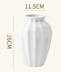 Haut <span class=keywords><strong>de</strong></span> gamme français Relief blanc en céramique Pot à <span class=keywords><strong>lait</strong></span> <span class=keywords><strong>Vase</strong></span> salon Arrangement <span class=keywords><strong>de</strong></span> fleurs rétro Style européen Internet célèbre Matt - Product Image 6