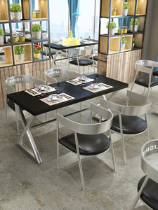 Sang Trọng Cổ Điển Rắn Kim Loại Bàn Ăn Ghế Đặt Hiện Đại Phong Cách Công Nghiệp Cho Phòng Khách Sạn Cà Phê Bar-1 Bảng 4 Ghế - Product Image 5