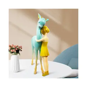 Top sale garden decoration life size horse fibreglass sculpture supplier