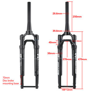 700C <span class=keywords><strong>Rock</strong></span> <span class=keywords><strong>Shox</strong></span> Air Amortiguador Horquilla delantera Eje pasante 100*12MM Freno de disco Horquilla de bicicleta de carretera de grava - Product Image 2