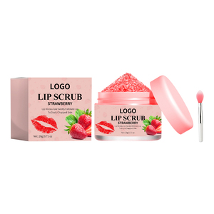 Exfoliante Labial Rosa Fresa Orgánico Natural Personalizado de Marca Privada OEM, Hidratante, Aclarante y Blanqueador - Product Image 1