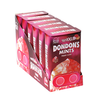 Bonbons sans sucre à la saveur de pêche 70g/35g avec logo, fabrication de bonbons en comprimés sous marque privée, fabricant de bonbons pressés