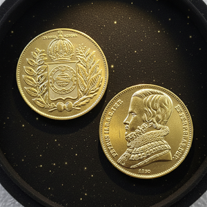 Pièces commémoratives de style antique du Brésil 1850, 10000 réis - Pedro II, cadeaux, décoration de la maison - Product Image 4