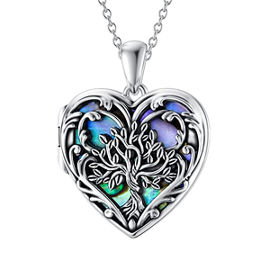 Cadeau de Noël pour la Saint-Valentin, collier vintage avec pendentif lune transparent en perle d'eau douce et coquillage, en argent sterling 925 - Product Image 1