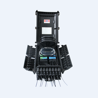 Kotak Splitter 16 24 Core Tahan Air IP65, Kotak Nap, Kotak Distribusi Serat Optik Hitam PLC Splitter