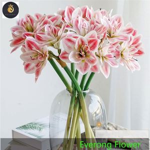 Flores de Clivia artificiales de orquídeas de imitación de alta calidad, plantas de Clivia de orquídeas de tacto Real, 2017 - Product Image 4