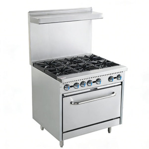 Estufa de Gas Comercial Certificada ETL de 10 Quemadores, 360,000 BTU, Acero Inoxidable Resistente con Horno Doble para Restaurante - Product Image 6