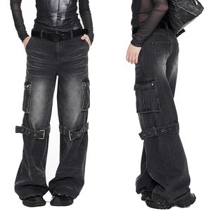 Pantalones Cargo Holgados de Estilo Hip Hop para Hombre, Estilo Y2K, con Múltiples Bolsillos, Desgastados, Vintage, al por Mayor - Product Image 1
