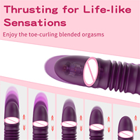 Neuer wiederaufladbarer, wasserdichter, stoßender Rabbit-Vibrator mit Klitoris- und G-Punkt-Stimulation, Heizfunktion und USB-Aufladung für erwachsene Frauen