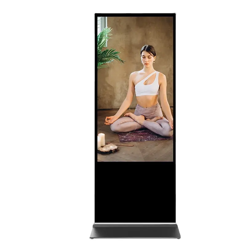 Pemutar Media penanda Digital Android 55 inci, layar iklan kelas komersial berdiri di lantai